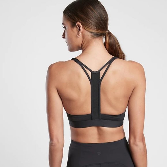 Athleta Ultimate Racer Bra A-C size XS Black * - Picture 3 of 3